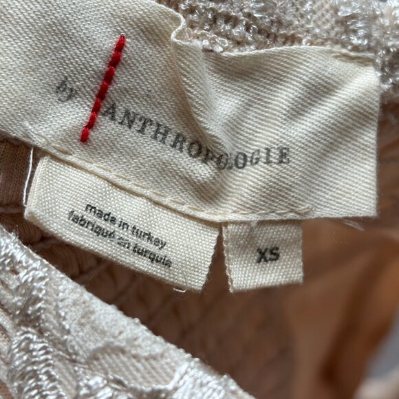 By Anthropologie V-Neck Flutter Hem Tie Top - Women's XS - Picture 7 of 8